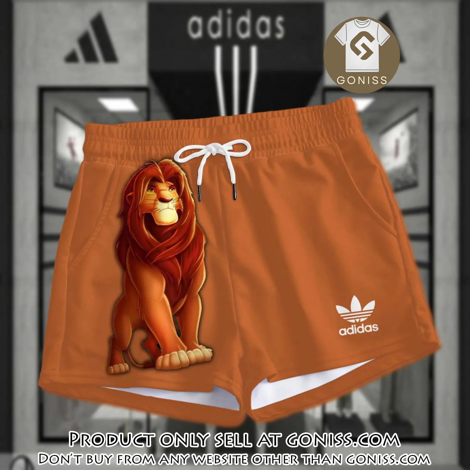Premium lion king in adidas women shorts lady beach shorts wms1081 gn1228860